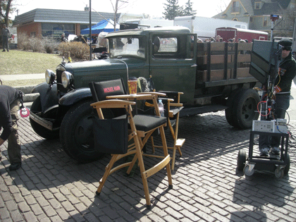 Truck waiting for reset for next angle.