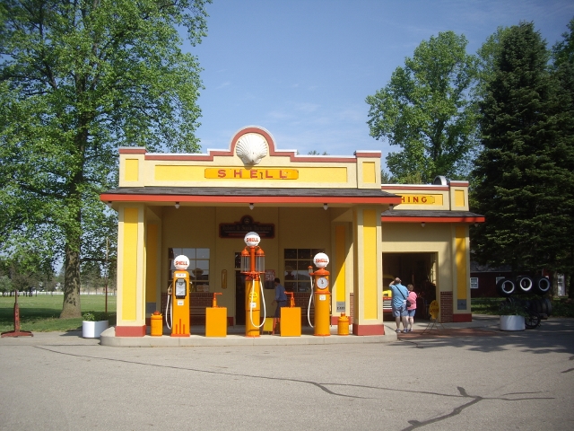 Recreated Shell Station at the Gilmore