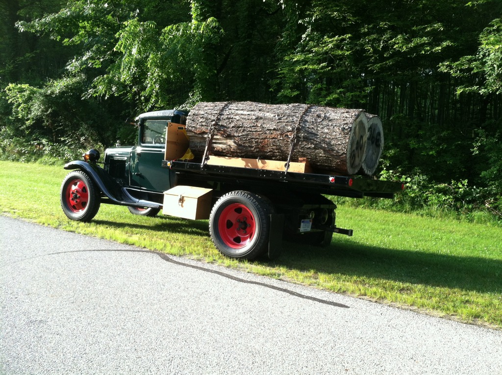 hauling logs
