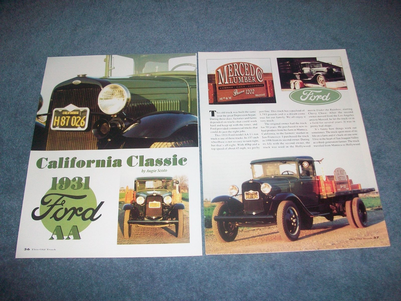 California Classic from This Old Truck magazine page 1/2