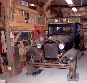 Garage With a Cement Floor